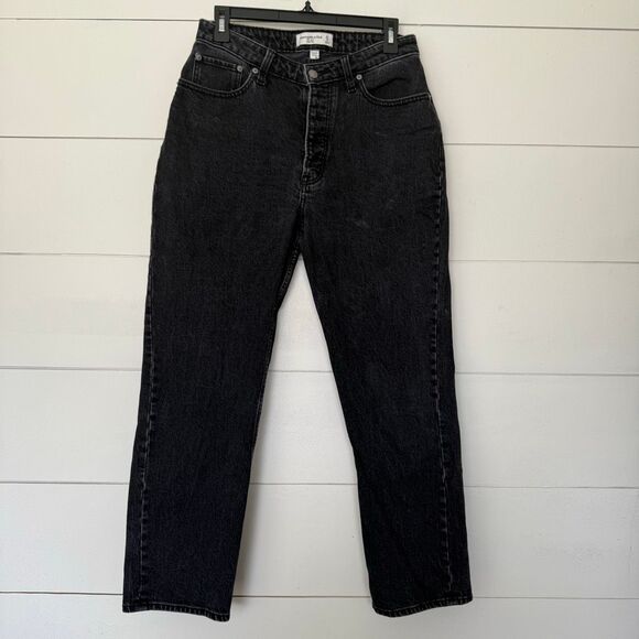 Abercrombie & Fitch Women’s 4 Short Black Dad High Rise Jeans - Picture 1 of 5